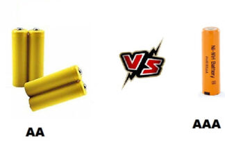AA vs AAA battery
