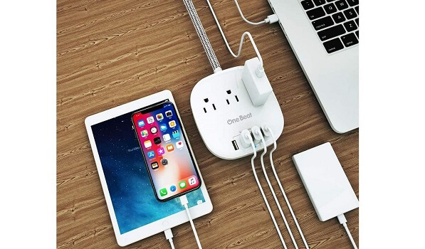 OneBeat Power Strip With Long Extension Cord