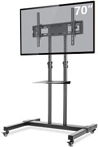 TAVR Mobile TV Stand Rolling TV Cart Floor Stand