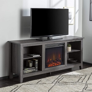 Walker Edison Wren Classic 4 Cubby Fireplace TV Stand