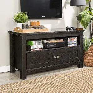 Walker Edison Simple Rustic Wood TV Stand